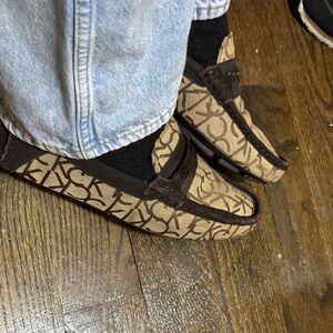 Calvin Klein Brown Monogram Men's Shoes